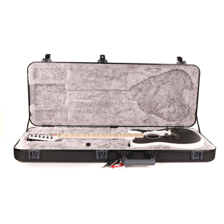 Fender Jack White Triplesonic Acoustasonic Telecaster Satin Arctic White with Black Top