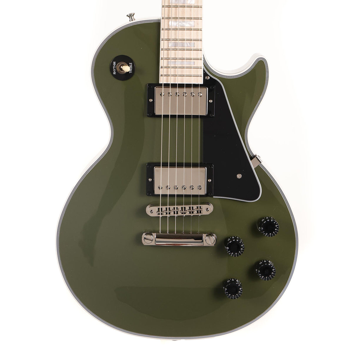 Gibson Custom Shop Les Paul Custom Made 2 Measure Olive Drab Maple Neck Nickel Hardware — 2