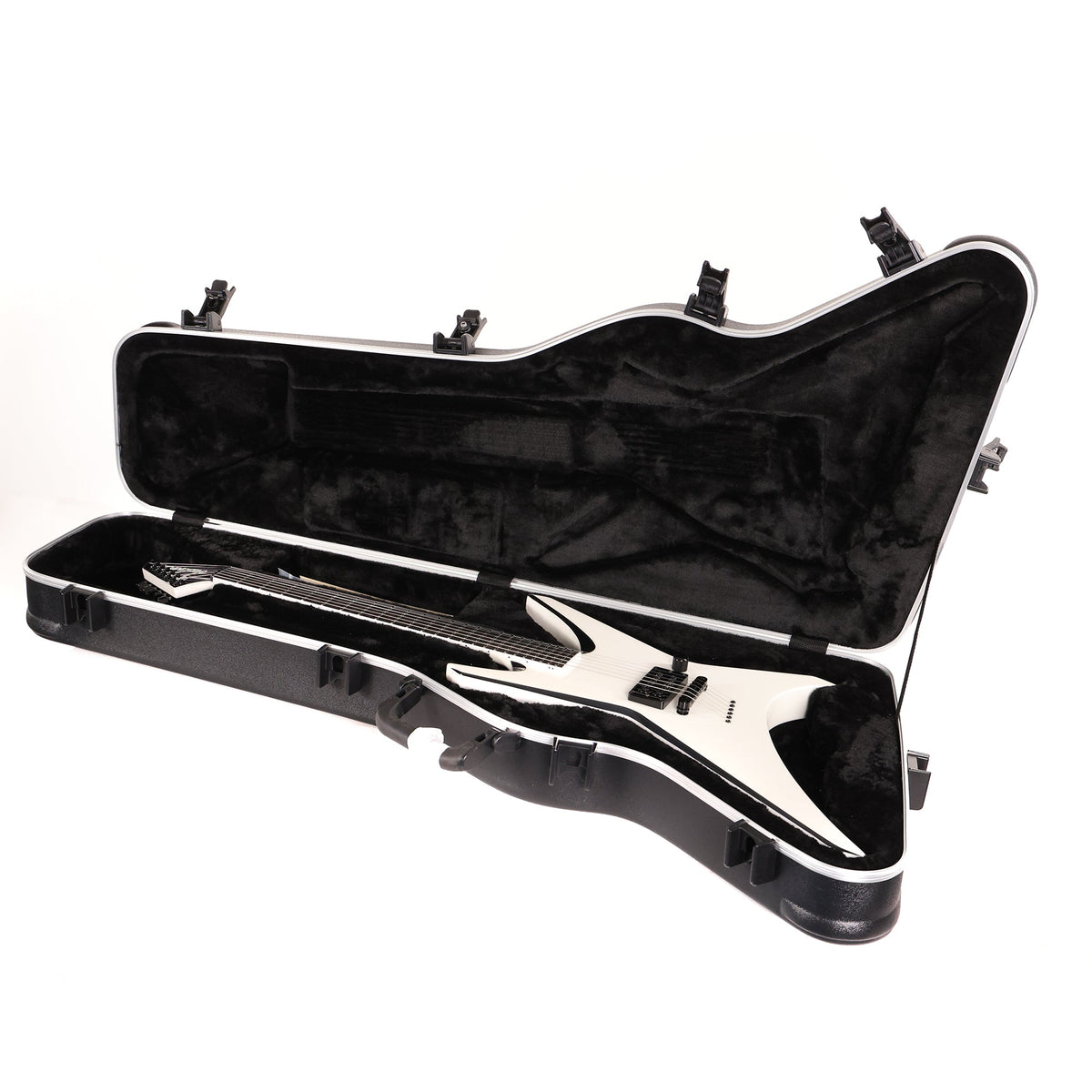 Jackson Custom Shop Warrior Snow White with Black Bevels — 13