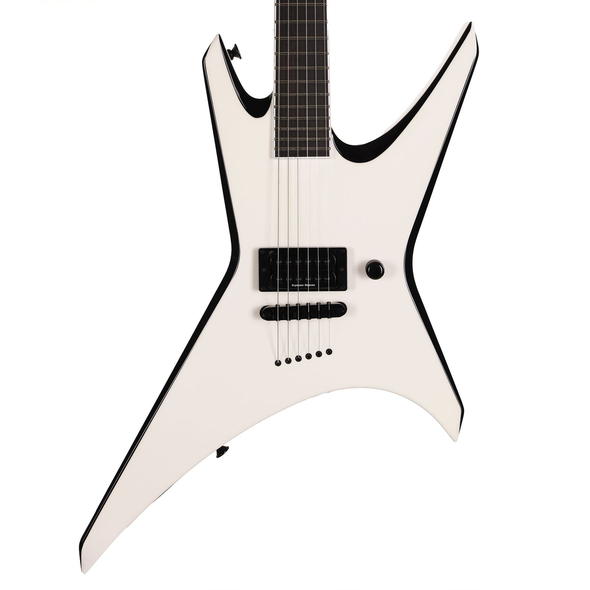 Jackson Custom Shop Warrior Snow White with Black Bevels — 1