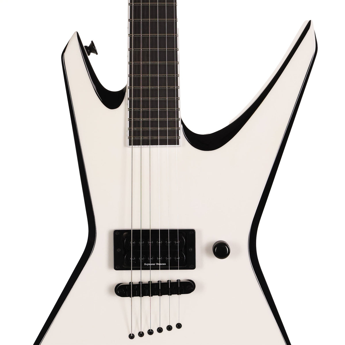 Jackson Custom Shop Warrior Snow White with Black Bevels — 4