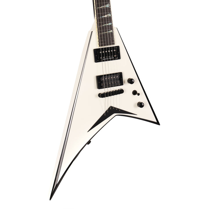 Jackson Custom Shop RR24 Rhoads Snow White with Black Bevels