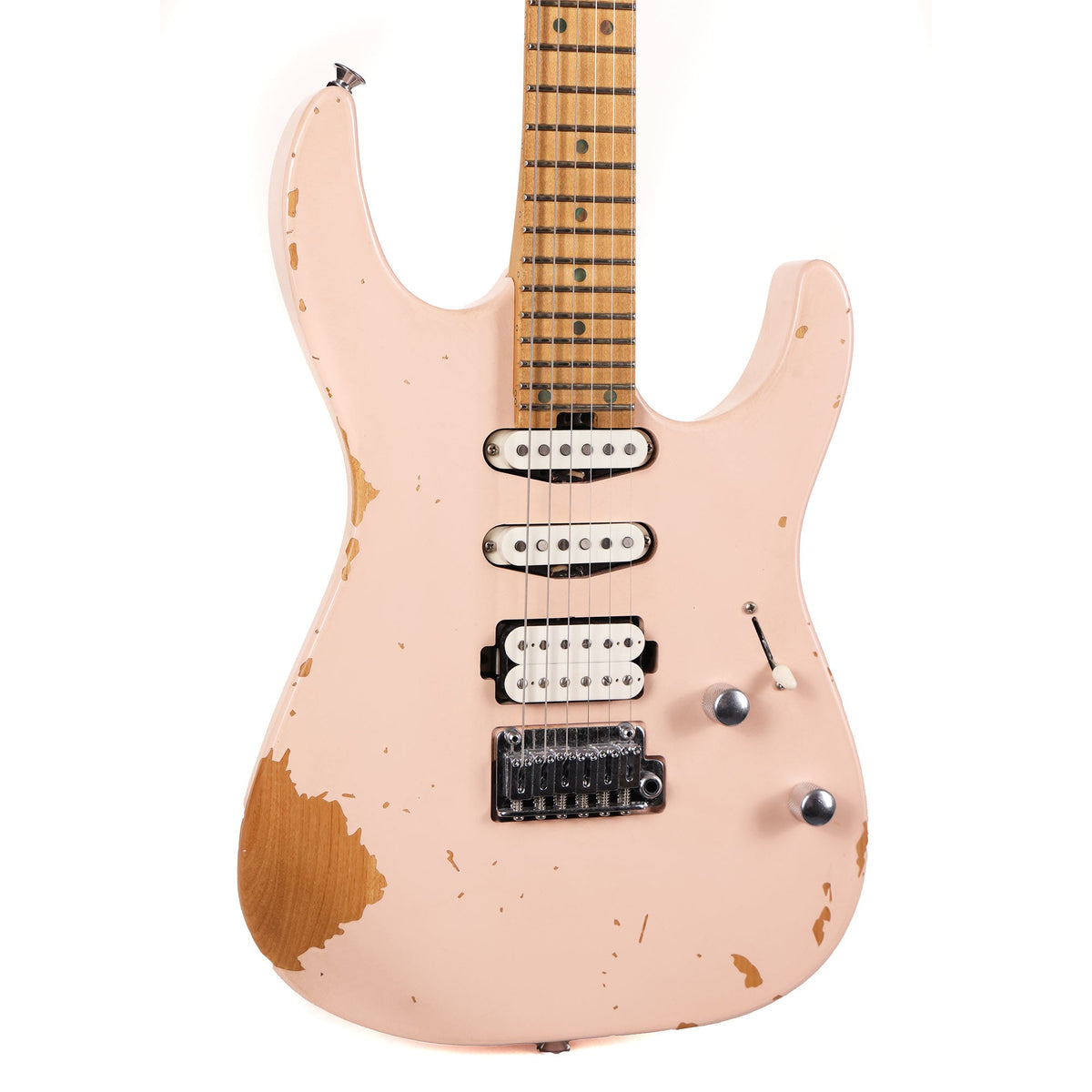 Charvel Rick Graham Signature Pro-Mod DK24 2PT MPL Worn Shell Pink — 5