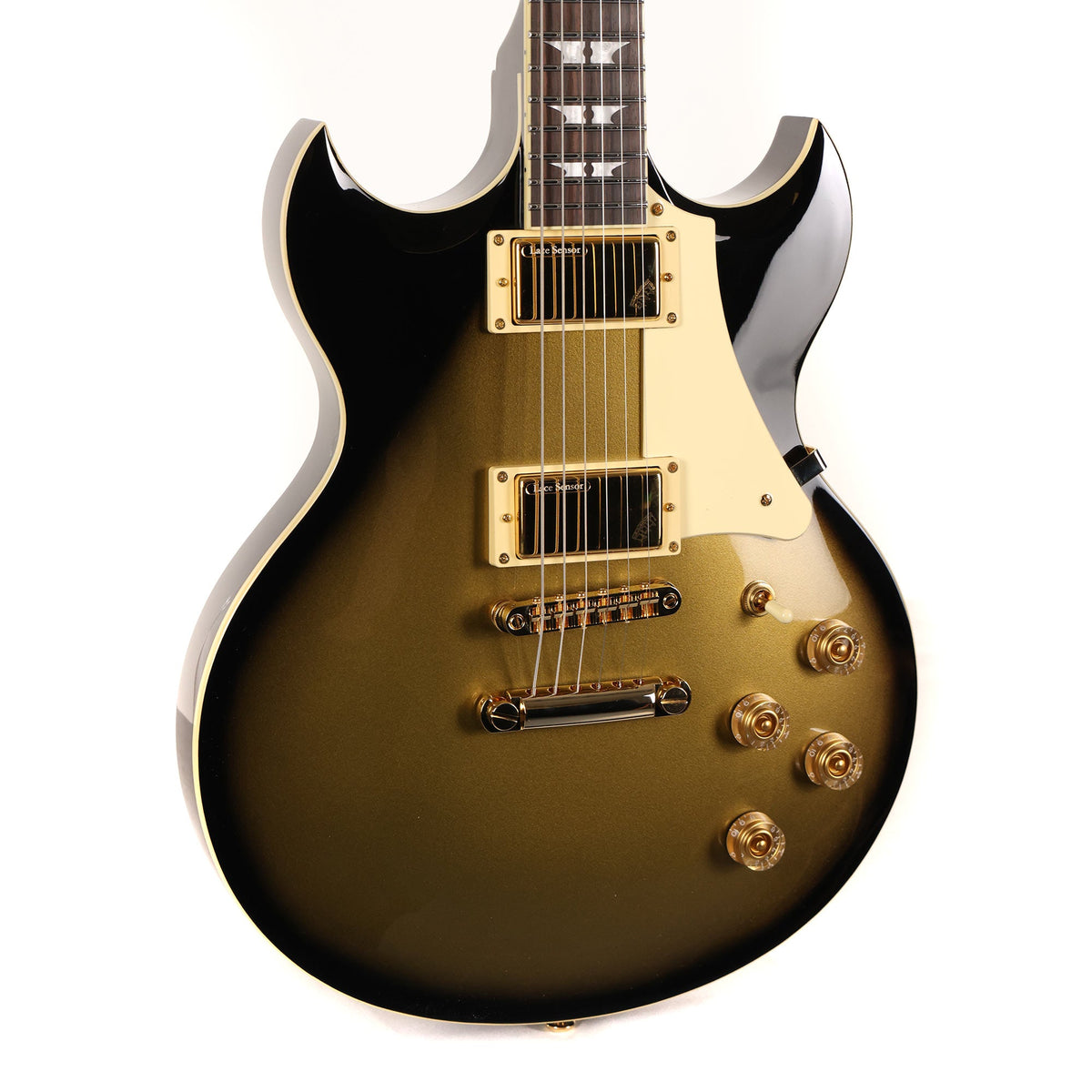 Woodrite Warlord Standard Guitar Teardrop Goldburst w/ Lace Brent Hinds HammerClaws — 5