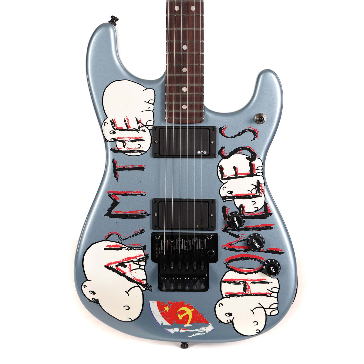 Fender Tom Morello Arm The Homeless Guitar Blue Ice Metallic — 1