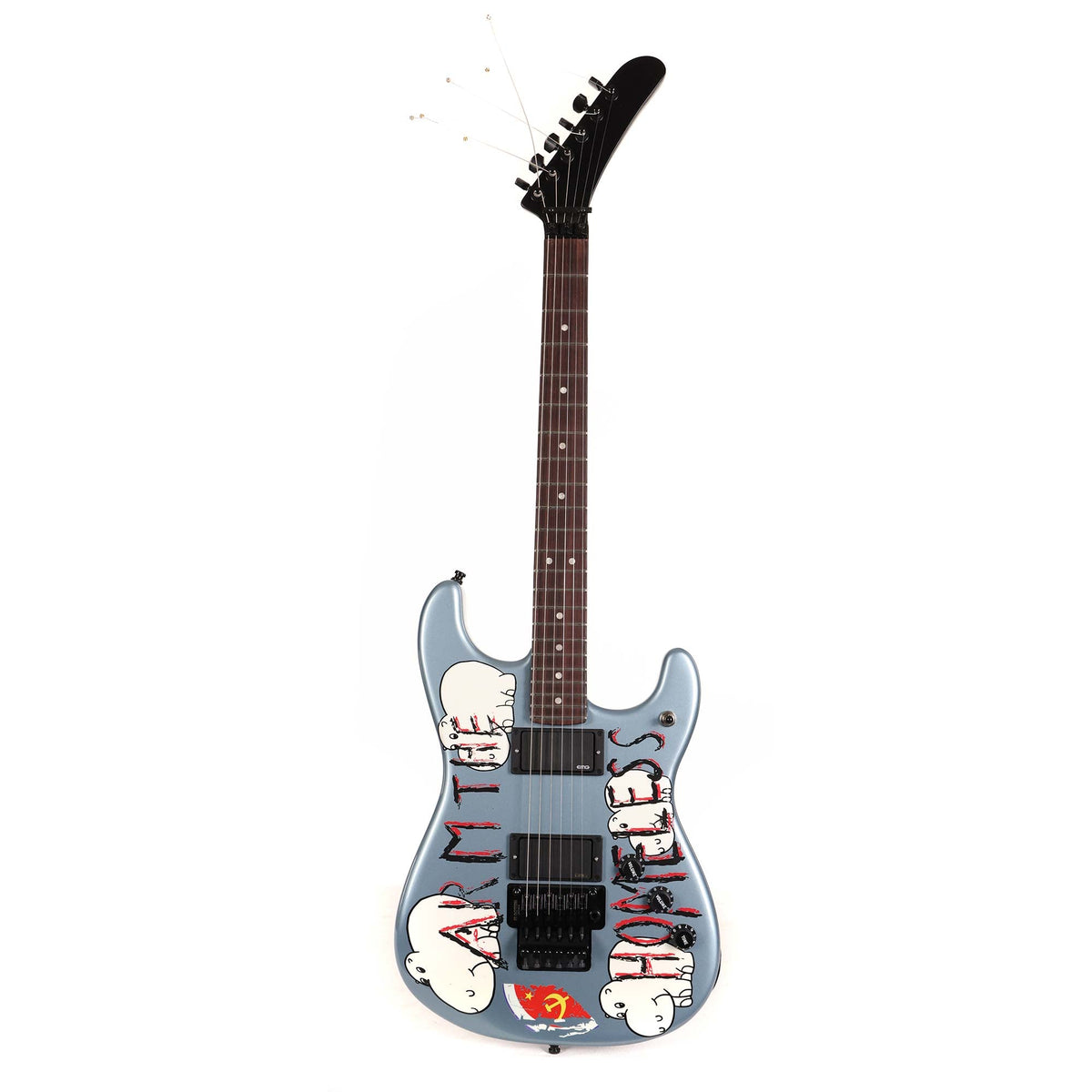 Fender Tom Morello Arm The Homeless Guitar Blue Ice Metallic — 2