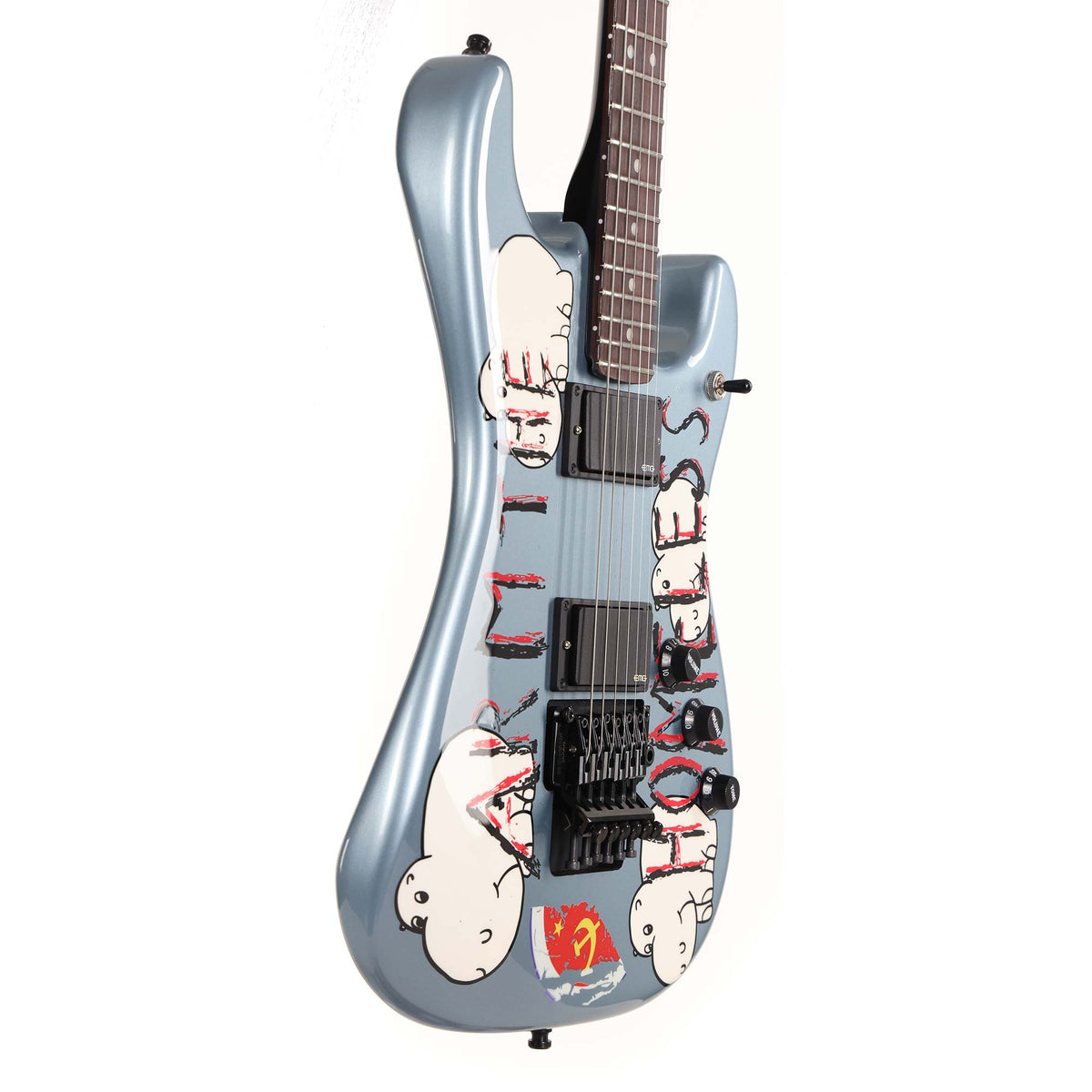 Fender Tom Morello Arm The Homeless Guitar Blue Ice Metallic — 5