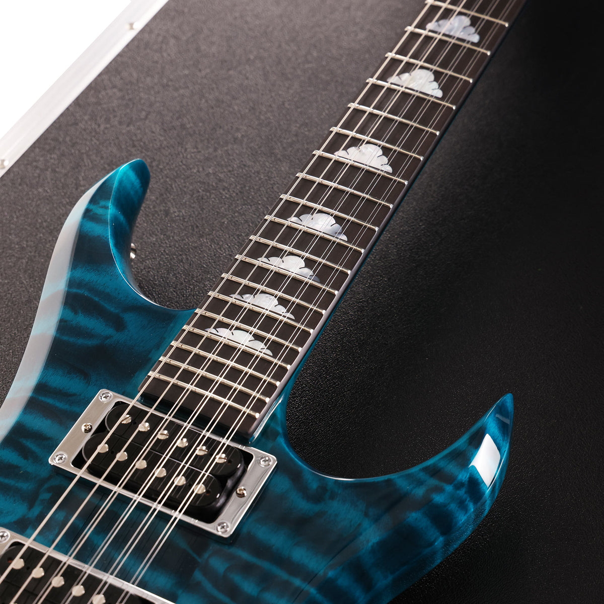 B.C. Rich USA Custom Shop Bich 10-String Swimming Pool Blue — 11