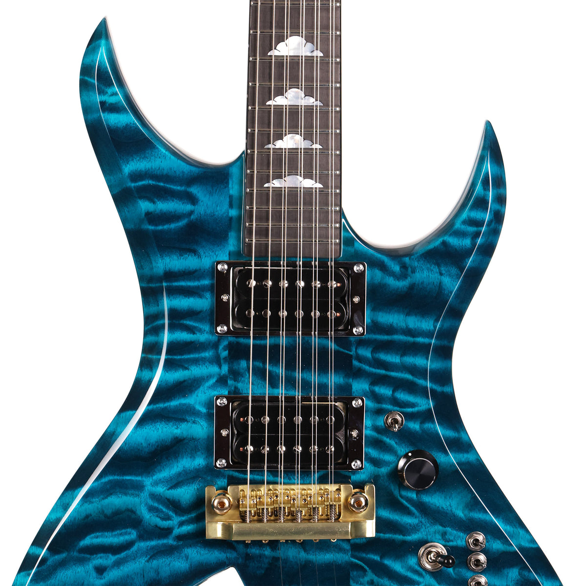 B.C. Rich USA Custom Shop Bich 10-String Swimming Pool Blue — 4