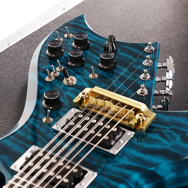 B.C. Rich USA Custom Shop Bich 10-String Swimming Pool Blue