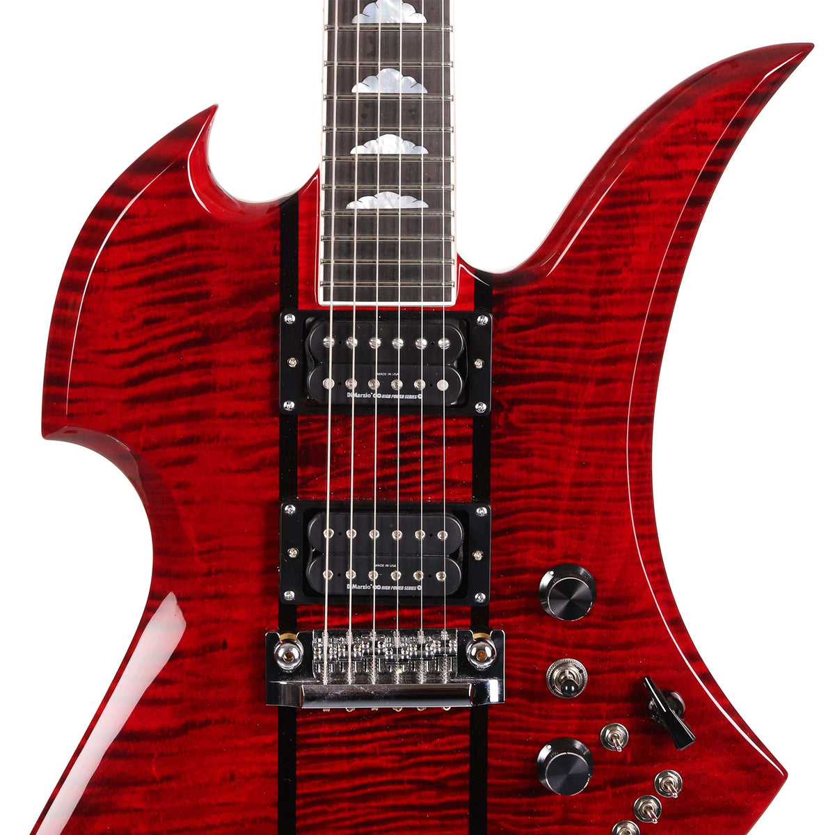 B.C. Rich USA Custom Shop Mockingbird Quilt Top Cherry Red — 4
