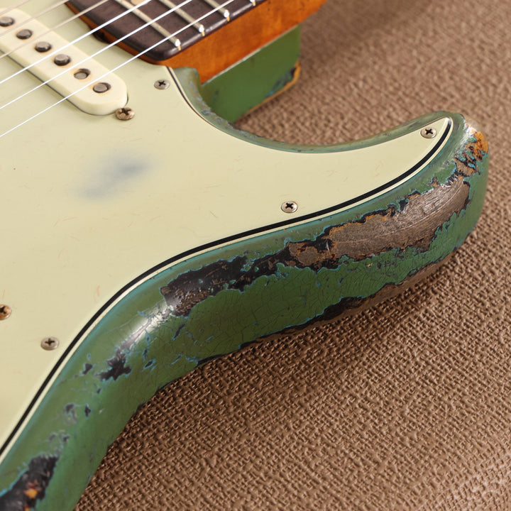 Fender Custom Shop '60s Strat Super Heavy Relic Taos Turquoise over 3-Tone Sunburst Masterbuilt Dale Wilson