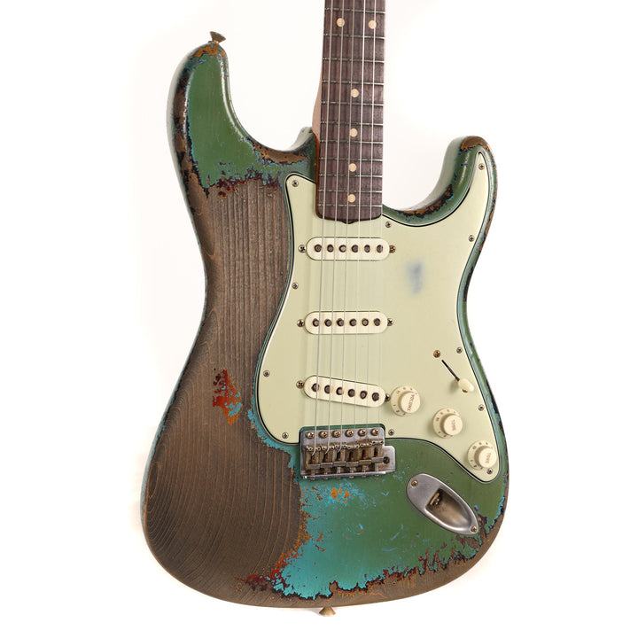 Fender Custom Shop '60s Strat Super Heavy Relic Taos Turquoise over 3-Tone Sunburst Masterbuilt Dale Wilson