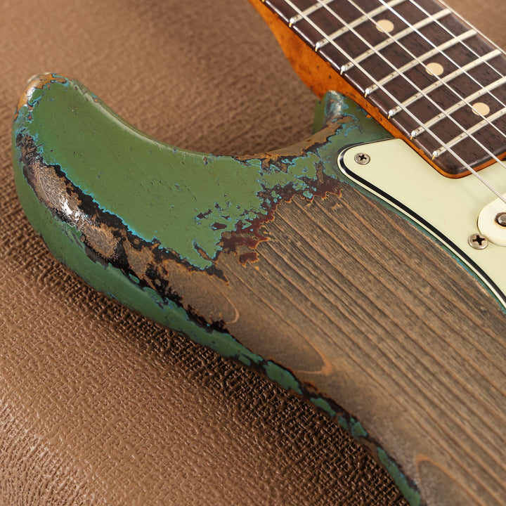 Fender Custom Shop '60s Strat Super Heavy Relic Taos Turquoise over 3-Tone Sunburst Masterbuilt Dale Wilson
