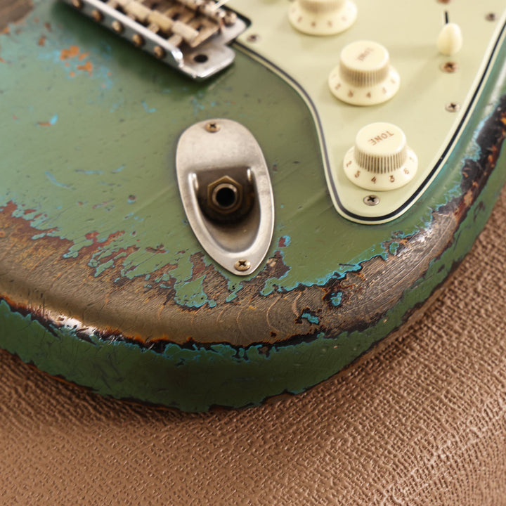 Fender Custom Shop '60s Strat Super Heavy Relic Taos Turquoise over 3-Tone Sunburst Masterbuilt Dale Wilson