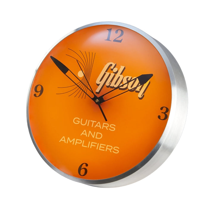 Gibson Vintage Lighted Wall Clock Handmade Strings Graphic