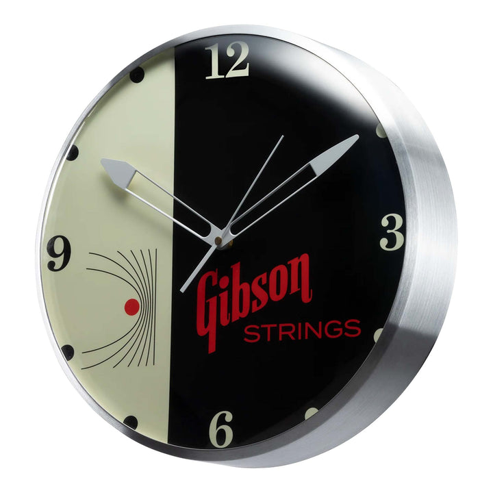 Gibson Vintage Lighted Wall Clock Handmade Strings Graphic