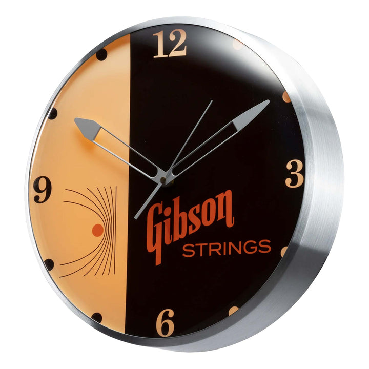 Gibson Vintage Lighted Wall Clock Handmade Strings Graphic