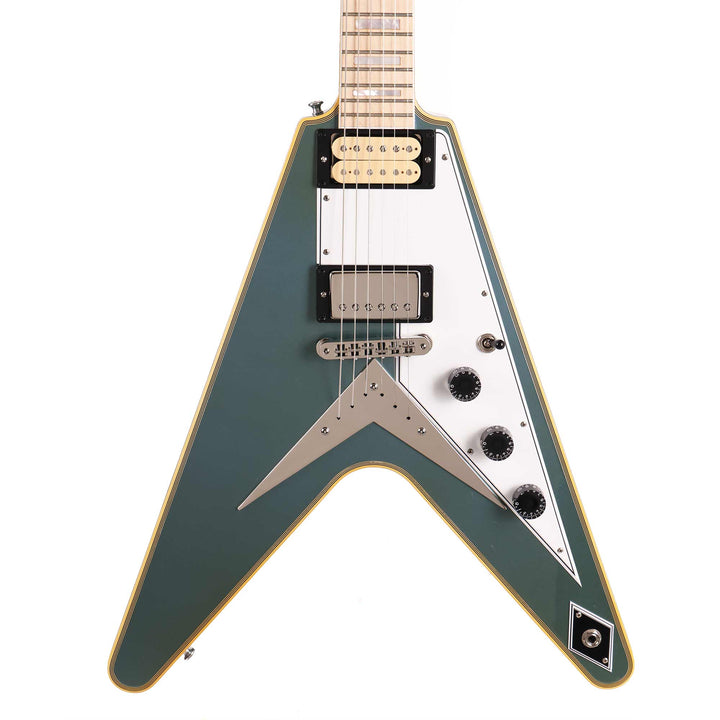 Gibson Custom Shop Flying V Custom Made 2 Measure Antique Pelham Blue and Maple Fretboard