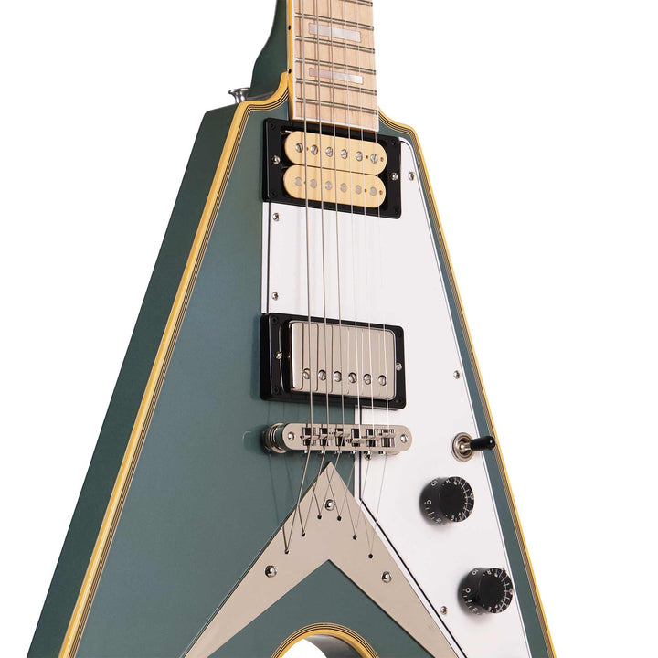 Gibson Custom Shop Flying V Custom Made 2 Measure Antique Pelham Blue and Maple Fretboard