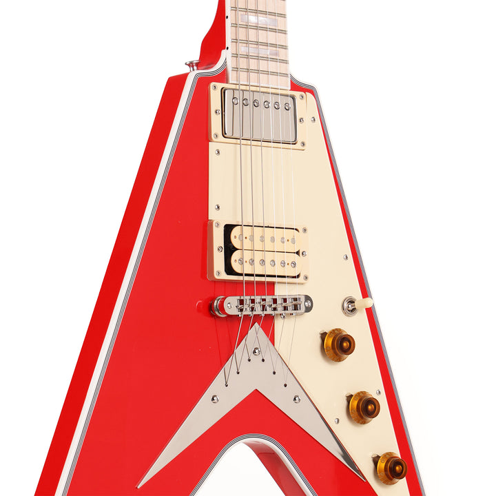 Gibson Custom Shop Flying V Custom Made 2 Measure Racing Red and Maple Fretboard