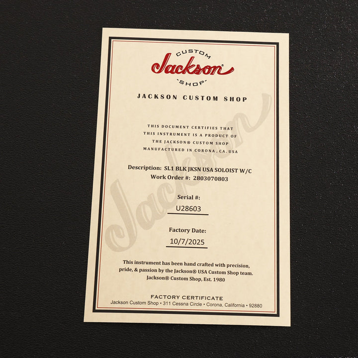 Jackson USA Select Soloist SL1 Black
