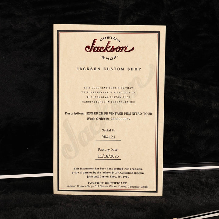 Jackson Custom Shop RR Rhoads Nitro Tour Relic White with Black Pinstripes