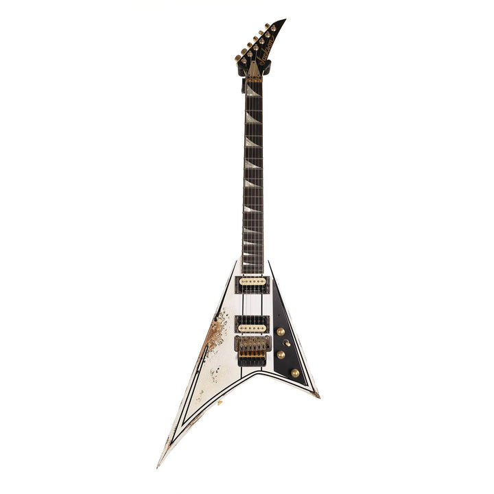 Jackson Custom Shop RR Rhoads Nitro Tour Relic White with Black Pinstripes