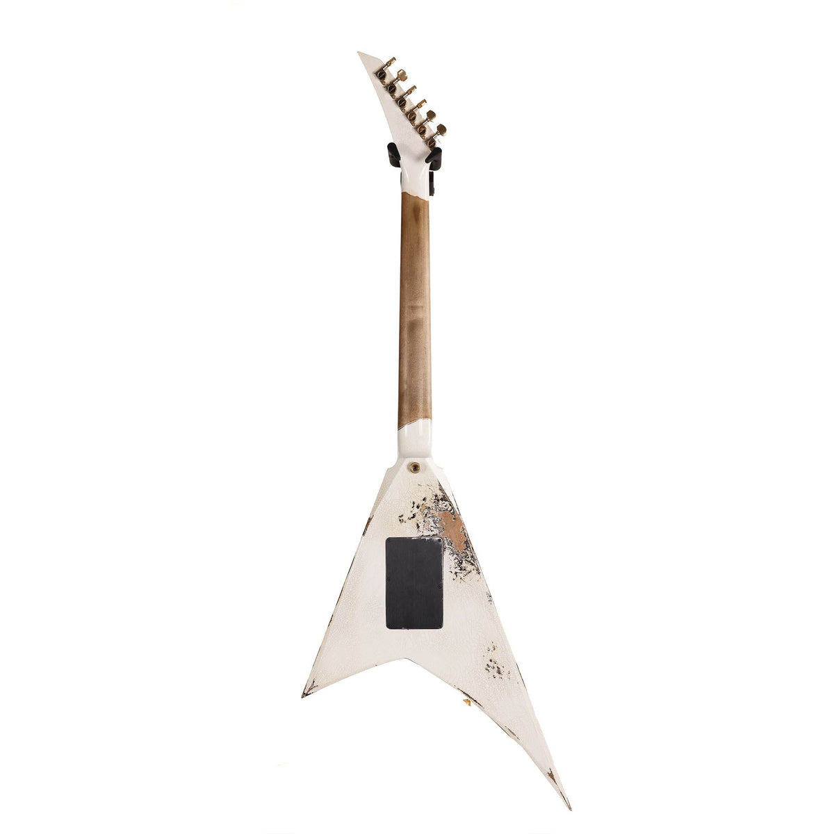 Jackson Custom Shop RR Rhoads Nitro Tour Relic White with Black Pinstripes — 3