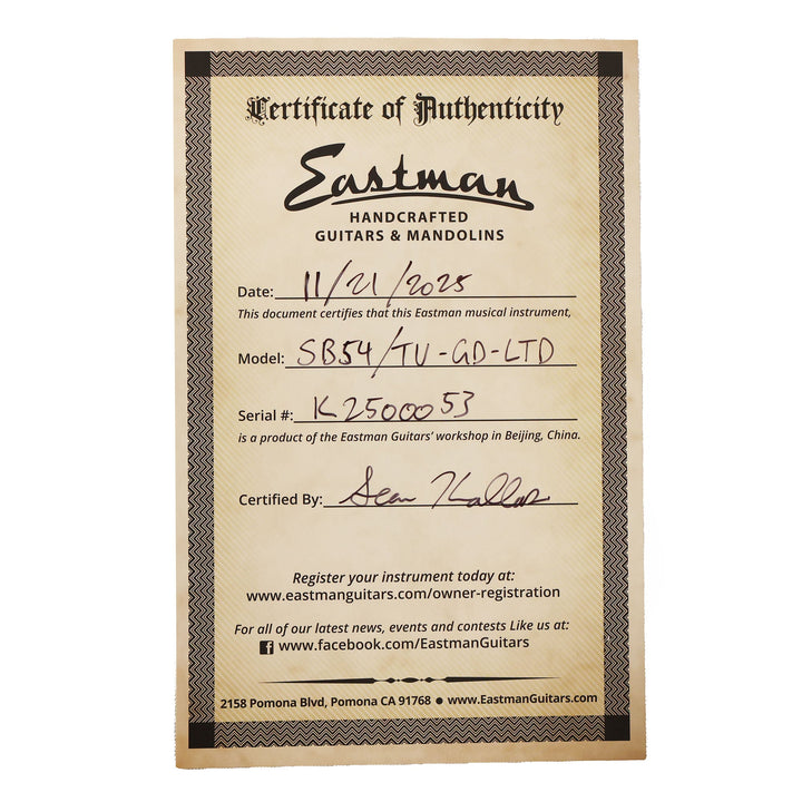 Eastman SB54/TV-GD-LTD Limited Edition Goldtop Truetone Vintage Gloss
