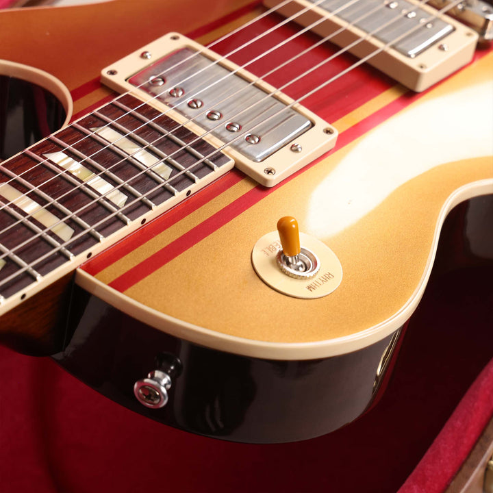Gibson Custom Shop 1958 Les Paul Made 2 Measure Goldtop with Sparkling Burgundy Stripe Used