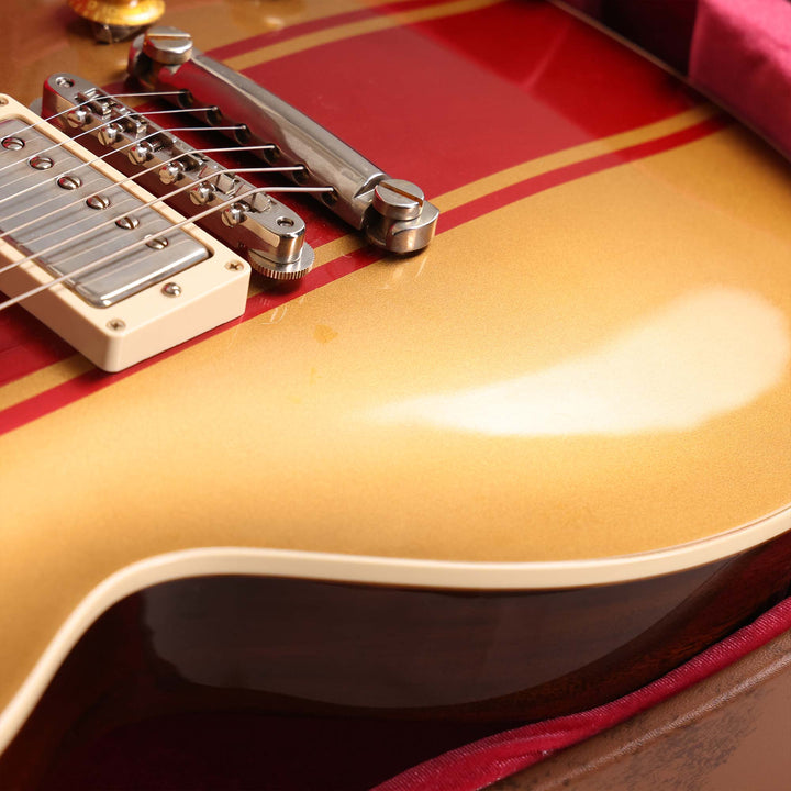Gibson Custom Shop 1958 Les Paul Made 2 Measure Goldtop with Sparkling Burgundy Stripe Used