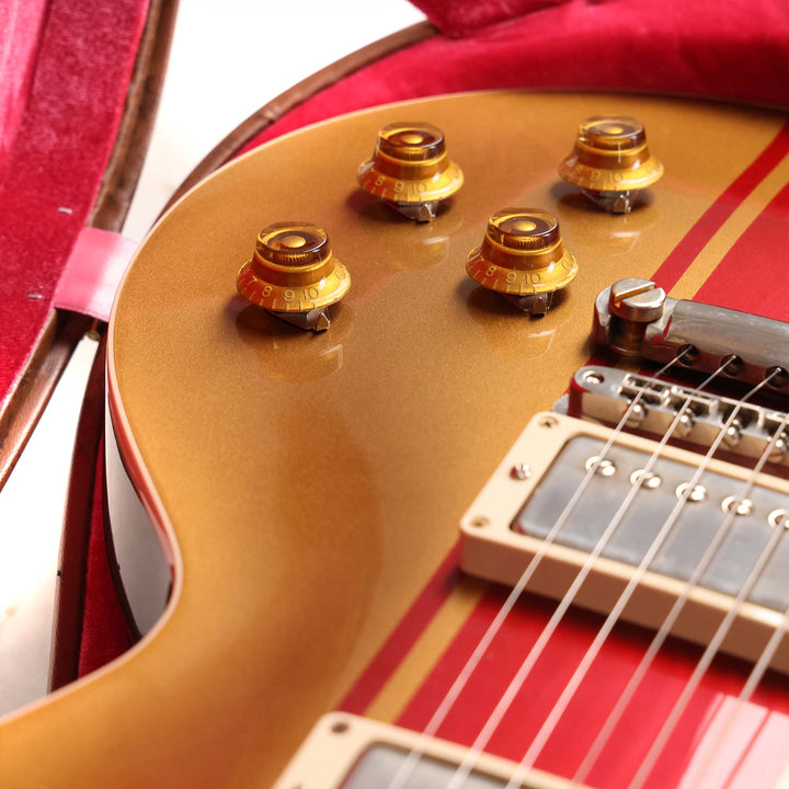 Gibson Custom Shop 1958 Les Paul Made 2 Measure Goldtop with Sparkling Burgundy Stripe Used