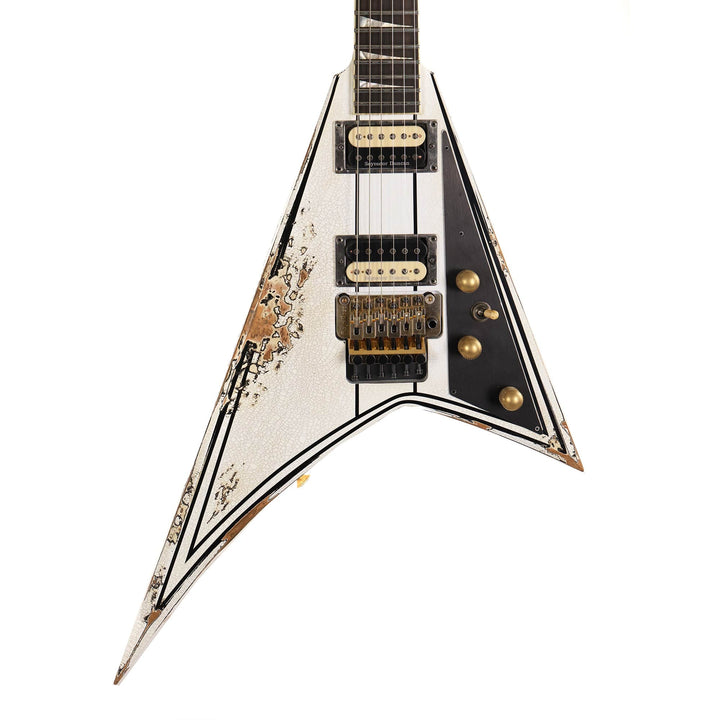 Jackson Custom Shop RR Rhoads Nitro Tour Relic White with Black Pinstripes