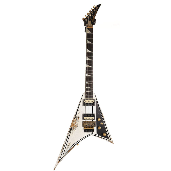 Jackson Custom Shop RR Rhoads Nitro Tour Relic White with Black Pinstripes