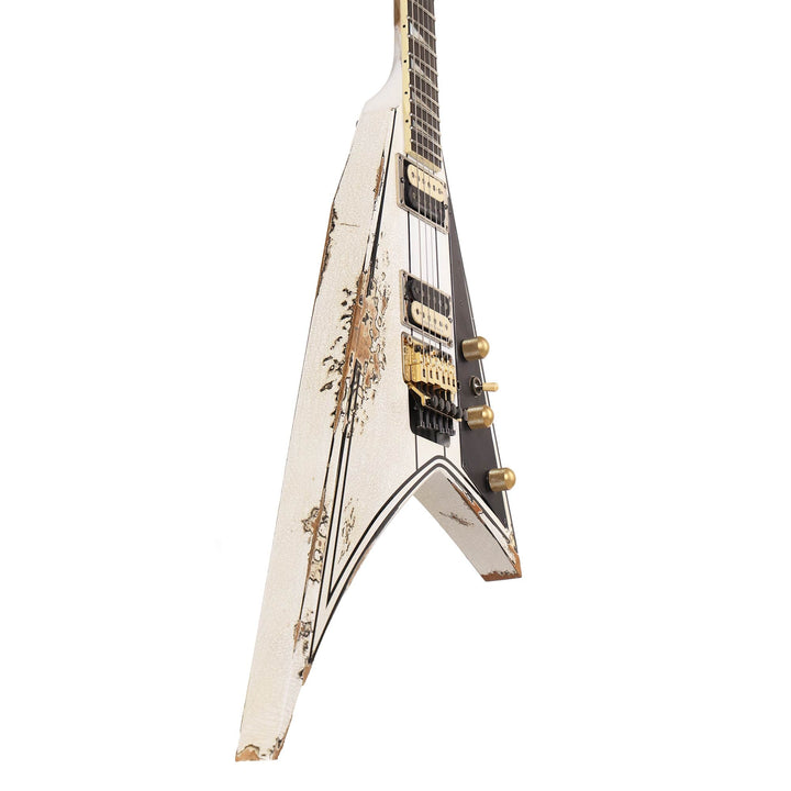Jackson Custom Shop RR Rhoads Nitro Tour Relic White with Black Pinstripes