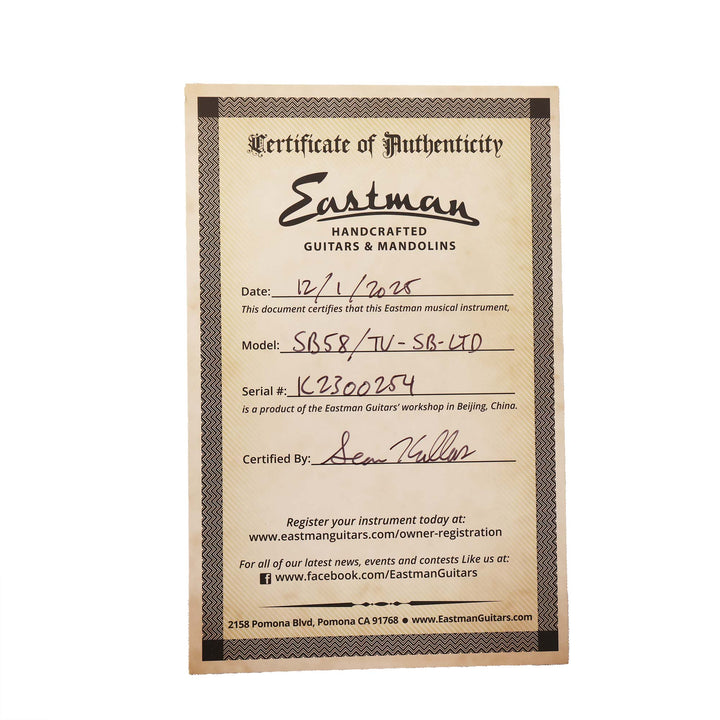 Eastman SB58/TV Limited Edition Vintage Sunburst