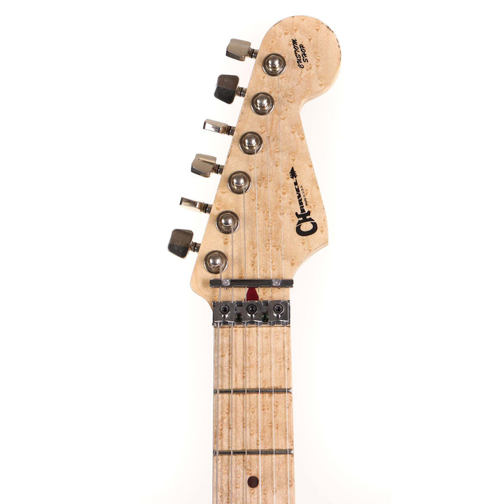 Charvel Custom Shop Graphic Nitro Relic San Dimas Masterbuilt Black and Magenta Flames