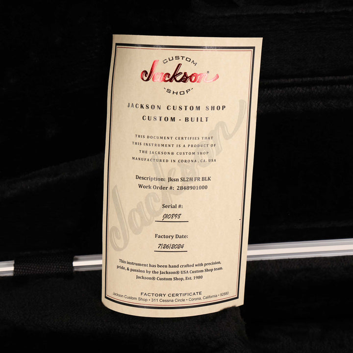 Jackson Custom Shop SL2H Soloist Black with EMG Pickups