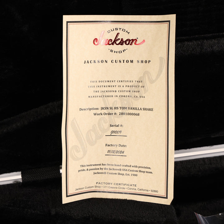 Jackson Custom Shop Soloist HS Tune-o-matic Vanilla Shake