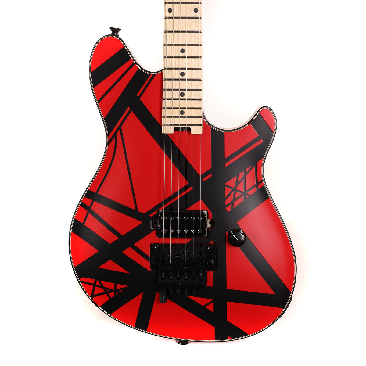 EVH Custom Shop Wolfgang 1H Floyd Rose Ferrari Red with Black Stripes — 1