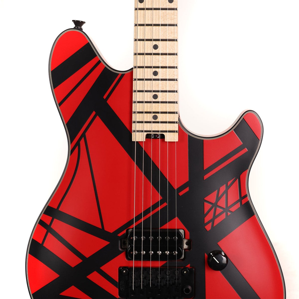EVH Custom Shop Wolfgang 1H Floyd Rose Ferrari Red with Black Stripes — 4