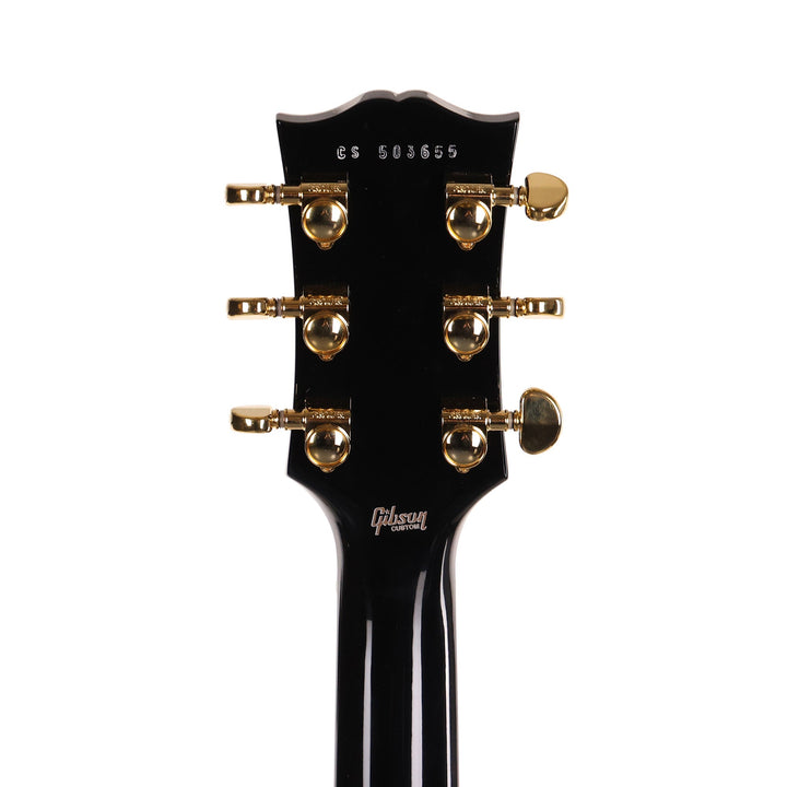 Gibson Custom Shop Les Paul Custom Guitar Made 2 Measure Ebony with Double Classic White Pickups