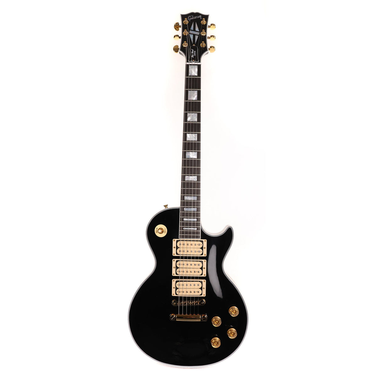 Gibson Custom Shop Les Paul Custom Guitar Made 2 Measure Ebony with Double Classic White Pickups  Used — 2