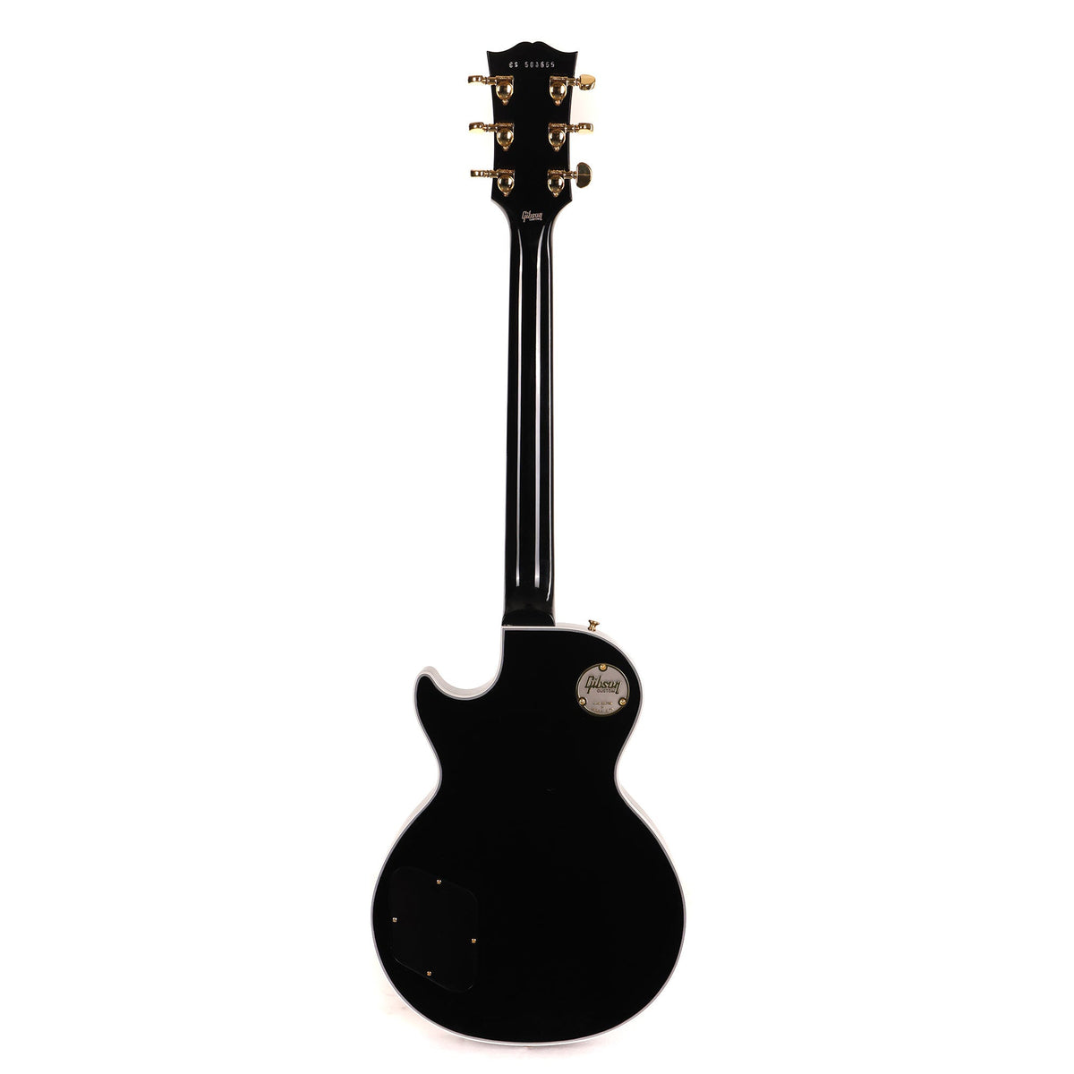 Gibson Custom Shop Les Paul Custom Guitar Made 2 Measure Ebony with Double Classic White Pickups  Used — 3