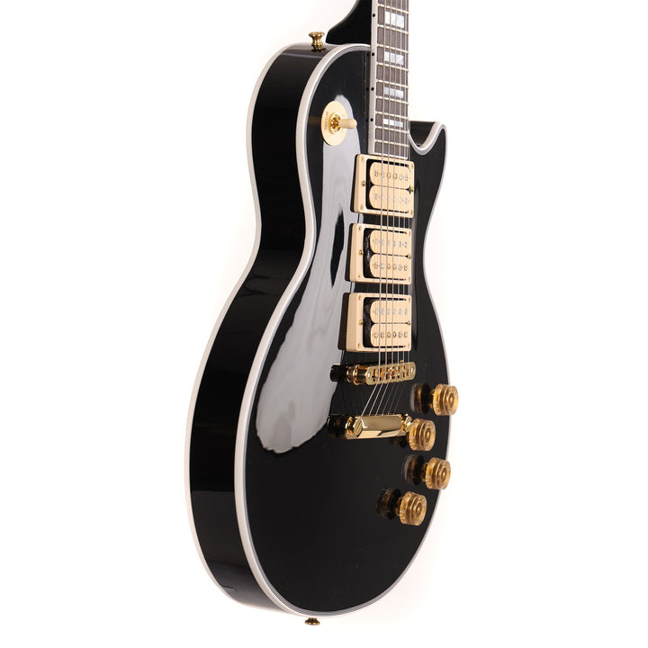 Gibson Custom Shop Les Paul Custom Guitar Made 2 Measure Ebony with Double Classic White Pickups