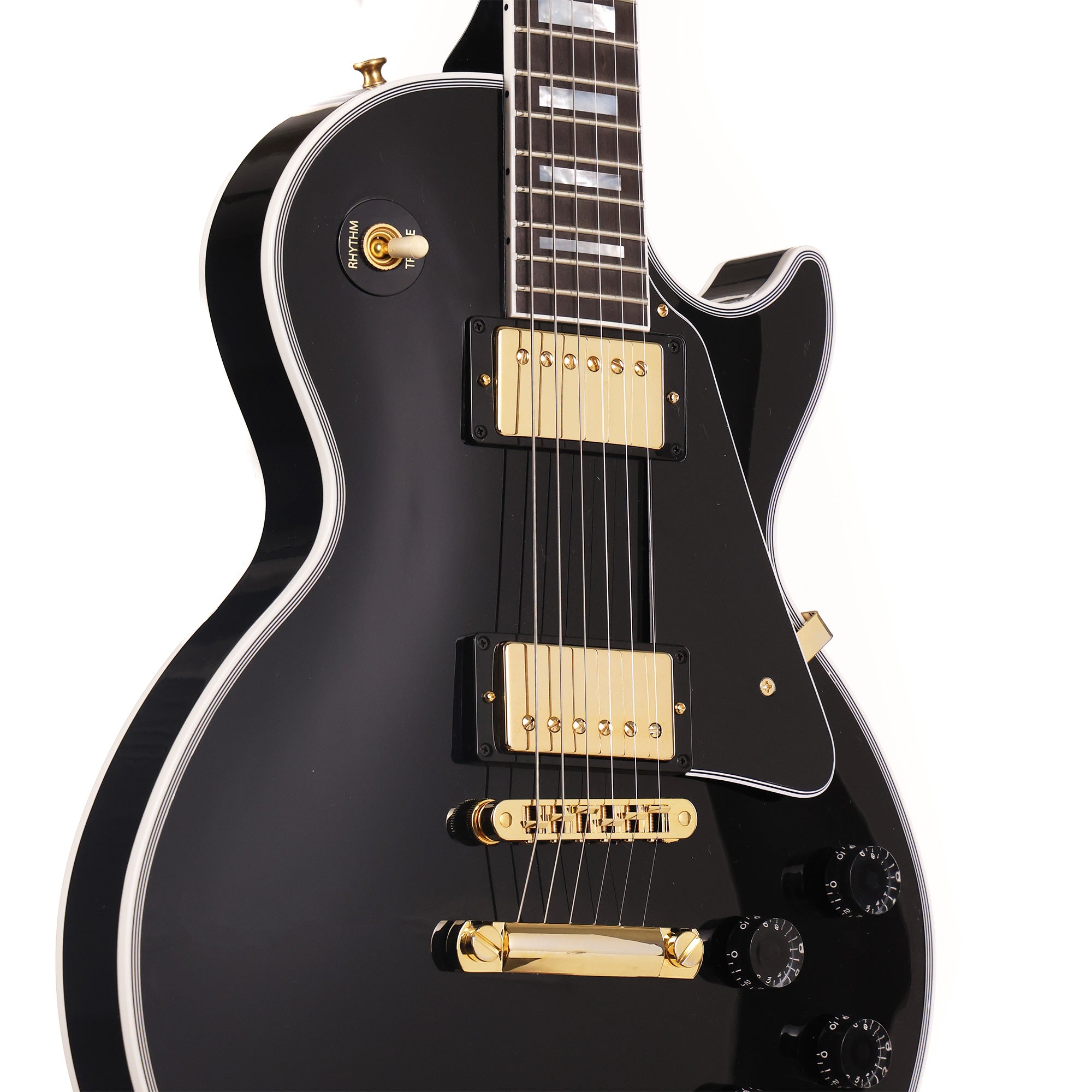 Gibson Custom Shop Les Paul Custom Long Scale Ebony | The Music Zoo