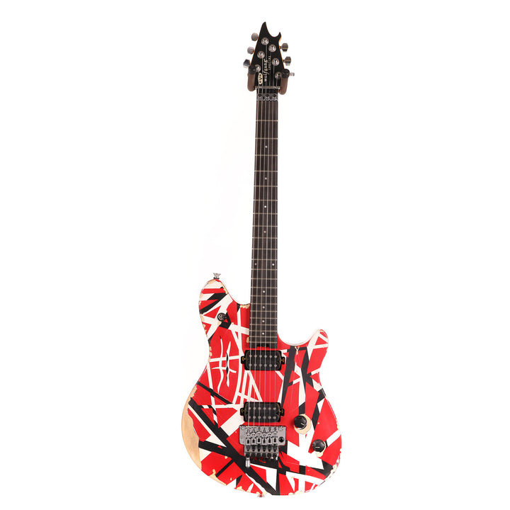 EVH Limited Edition Wolfgang Special Striped Series Red Black and White Aged