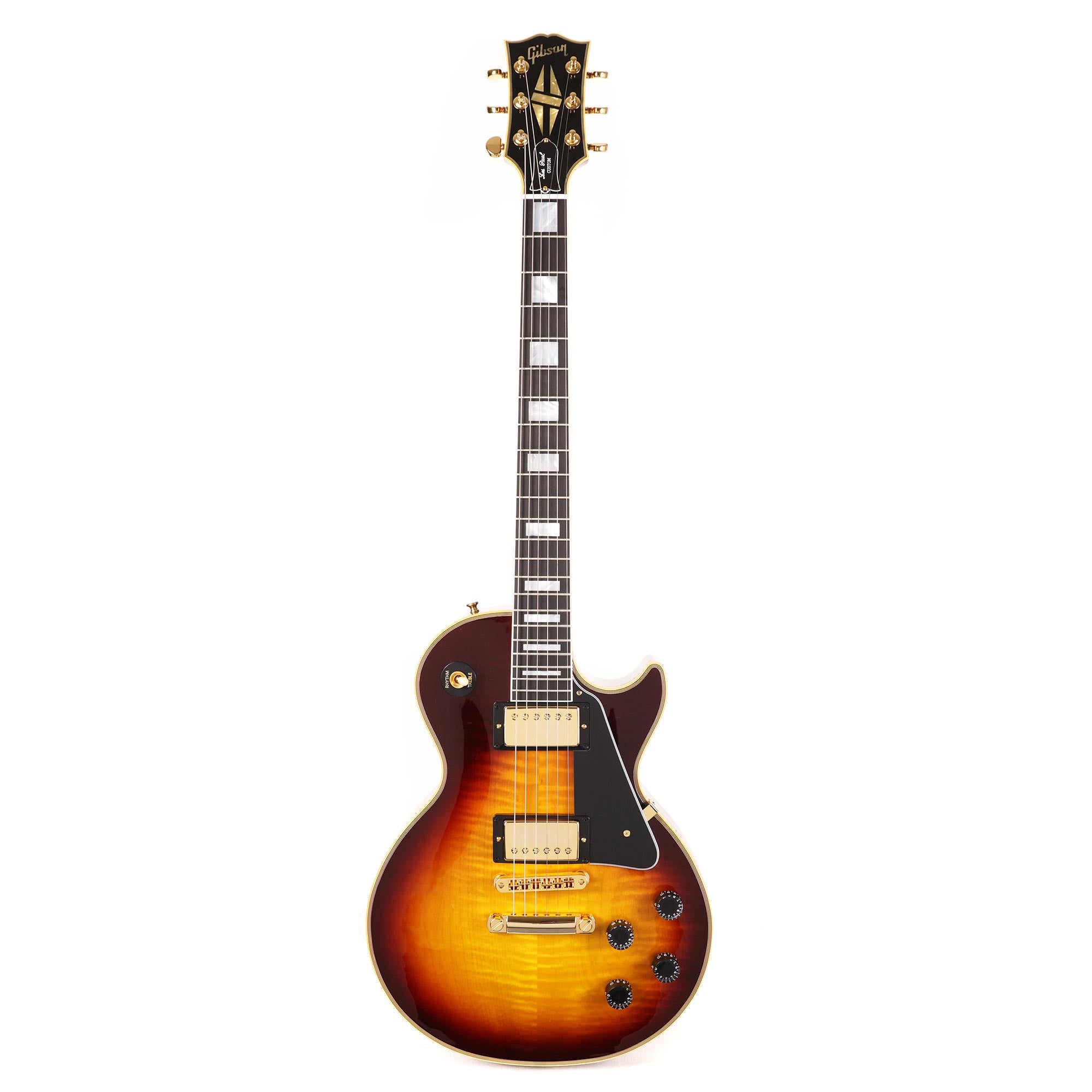 epiphone les paul custom tobacco burst Gibson Custom Shop Les Paul Custom Made 2 Measure Figured Bourbon Burs