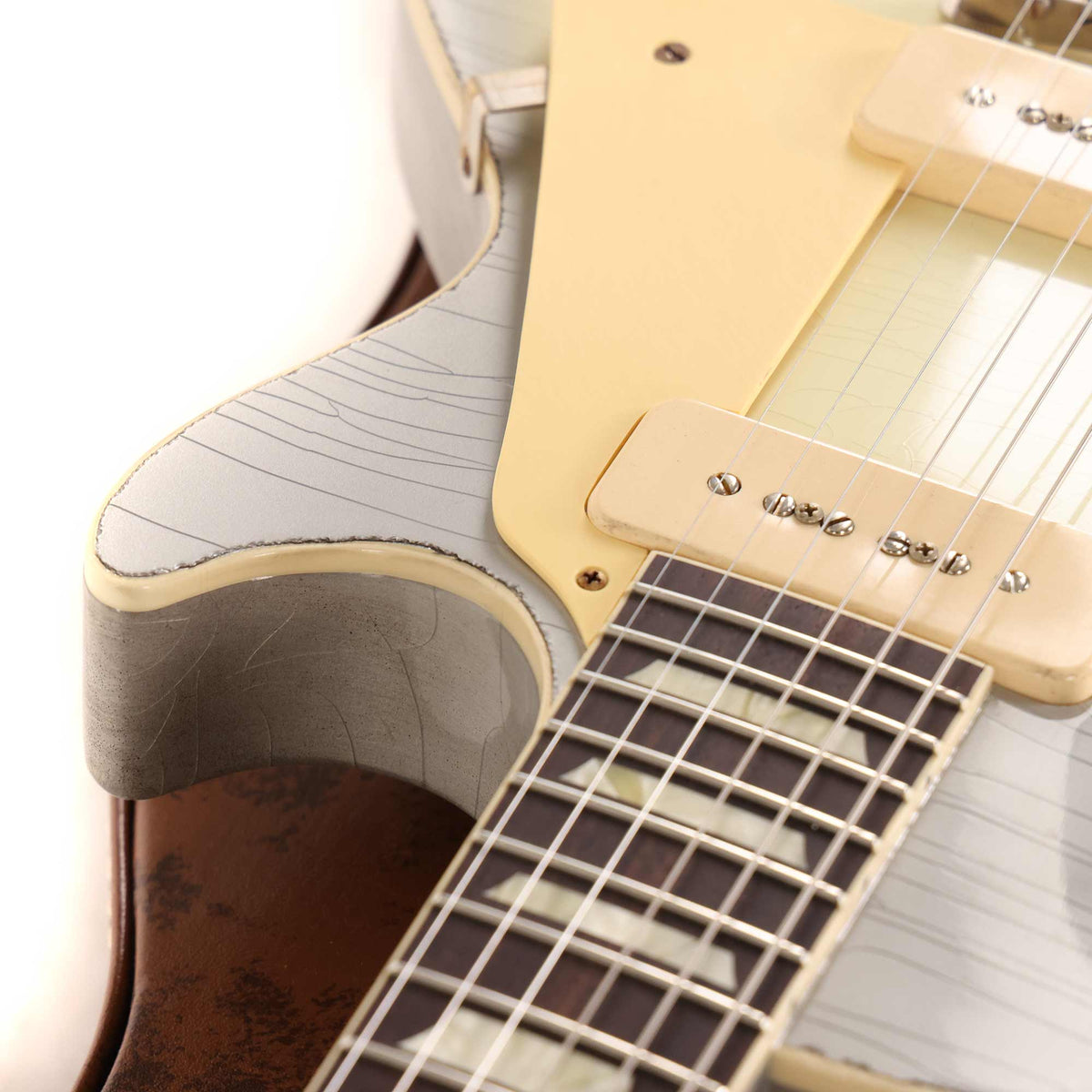 Gibson Custom Shop 1956 Les Paul Reissue White-Silver Burst Murphy Lab Light Aged — 11